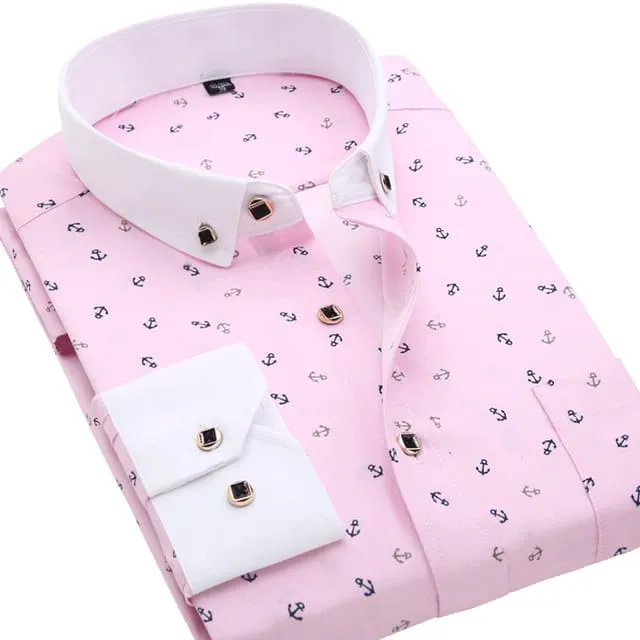 100% Polyester Soft Comfortable Men Dress Shirt