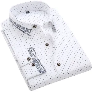 100% Polyester Soft Comfortable Men Dress Shirt