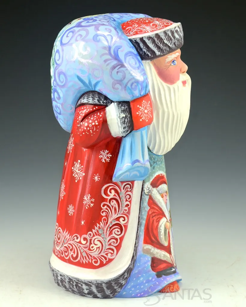 8 inch Russian Santa with Child and Dog