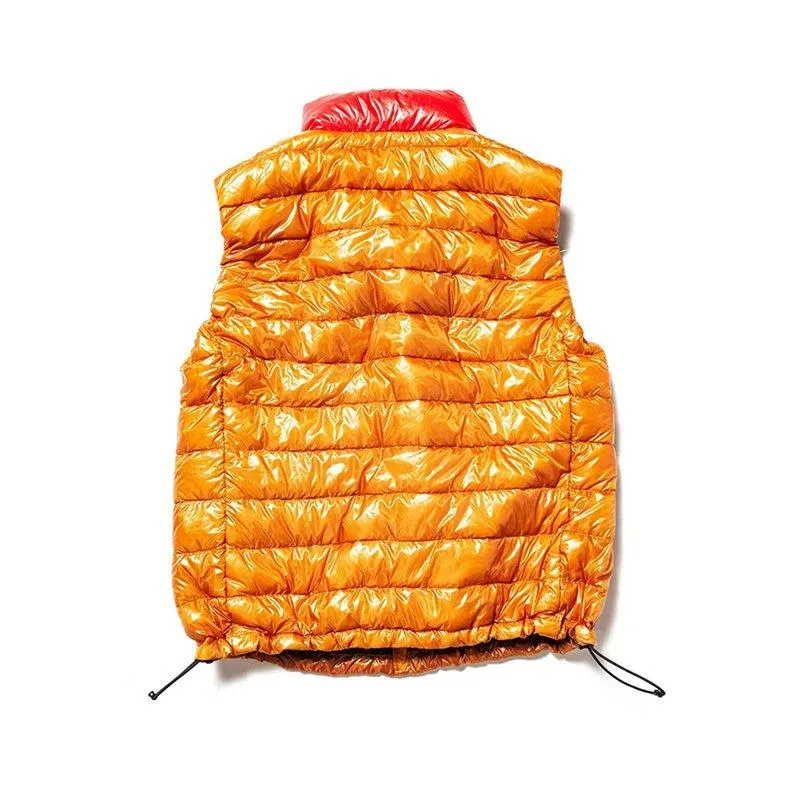 Aerial Down Vest Packable - Mustard/Red