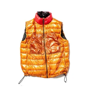 Aerial Down Vest Packable - Mustard/Red