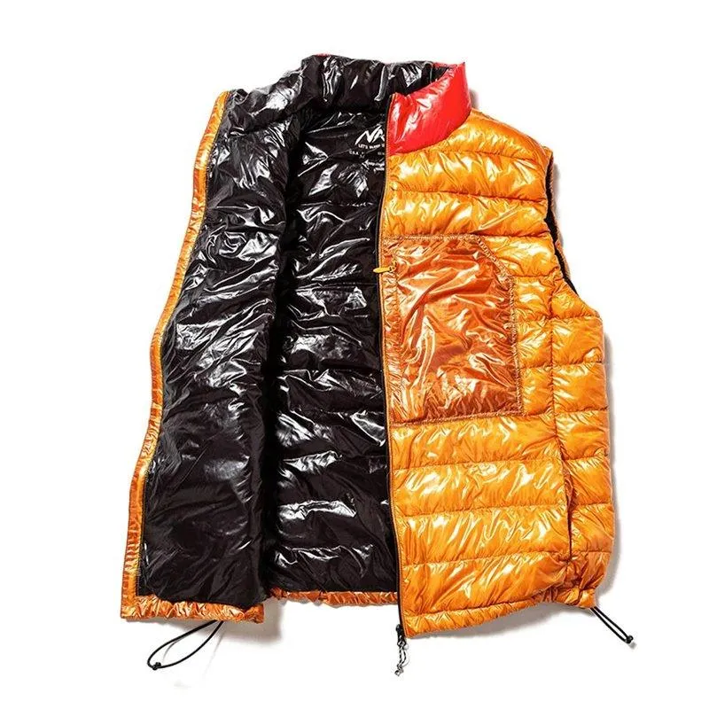 Aerial Down Vest Packable - Mustard/Red