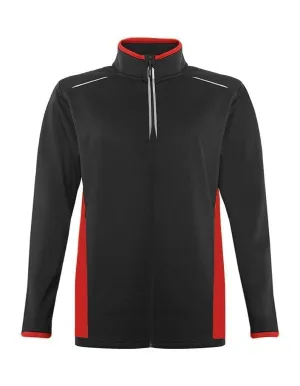 Banner Full-Zip Jacket For Men-MZJKT-0064-Black Red