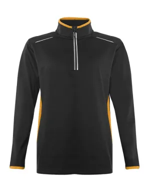 Banner Quarter zip For Men-ZQTR-0057-Black Gold