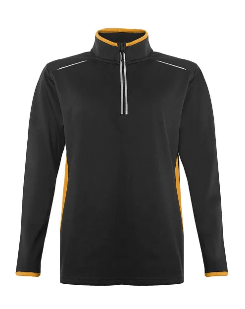 Banner Quarter zip For Men-ZQTR-0057-Black Gold