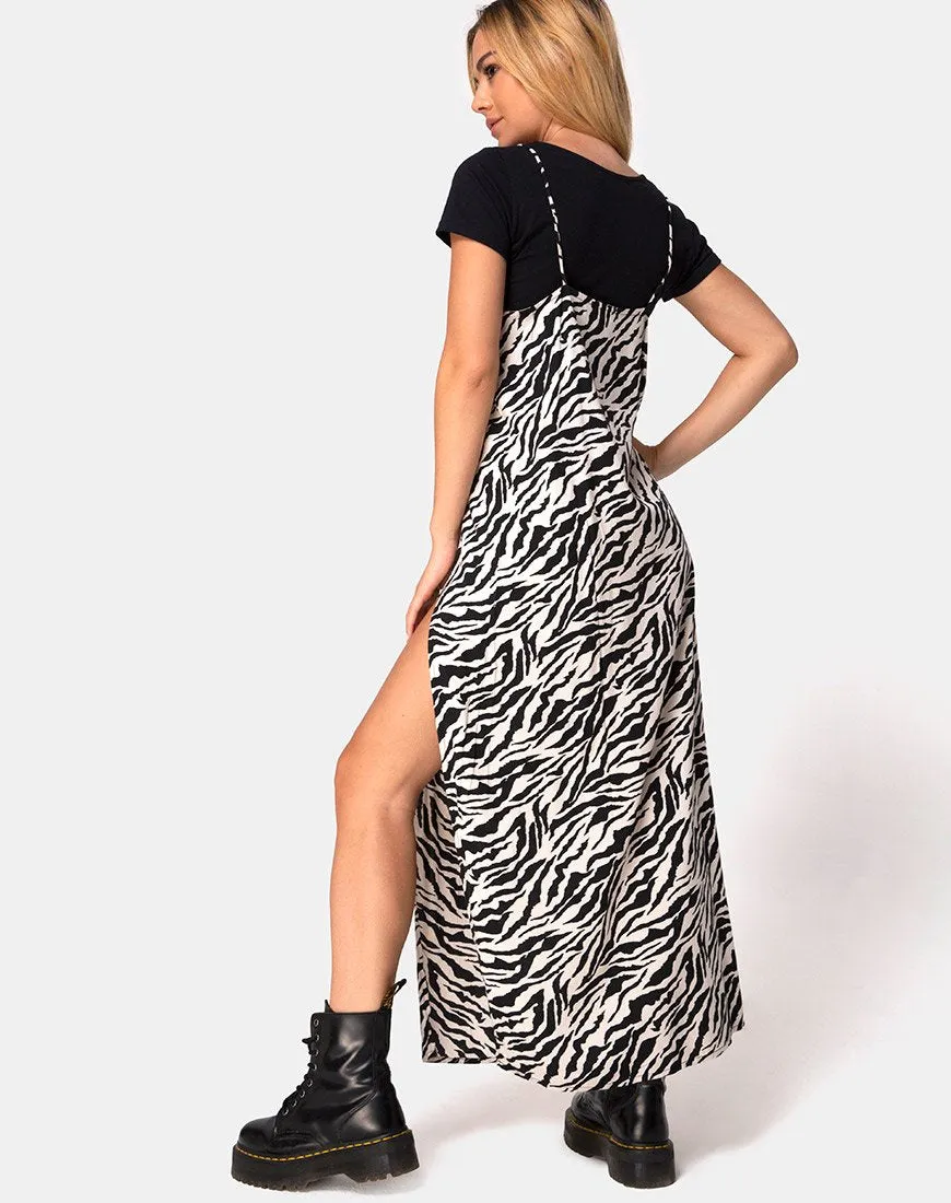 Batis Maxi Dress in 90's Zebra