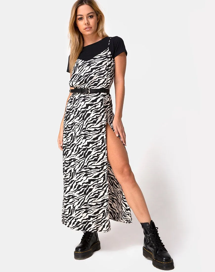 Batis Maxi Dress in 90's Zebra