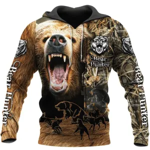 Bear Hunting Camo 3D Printed Hoodies