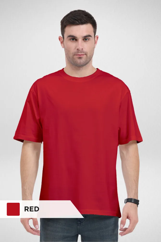 Black and Red Oversized T-Shirts Combo for Men