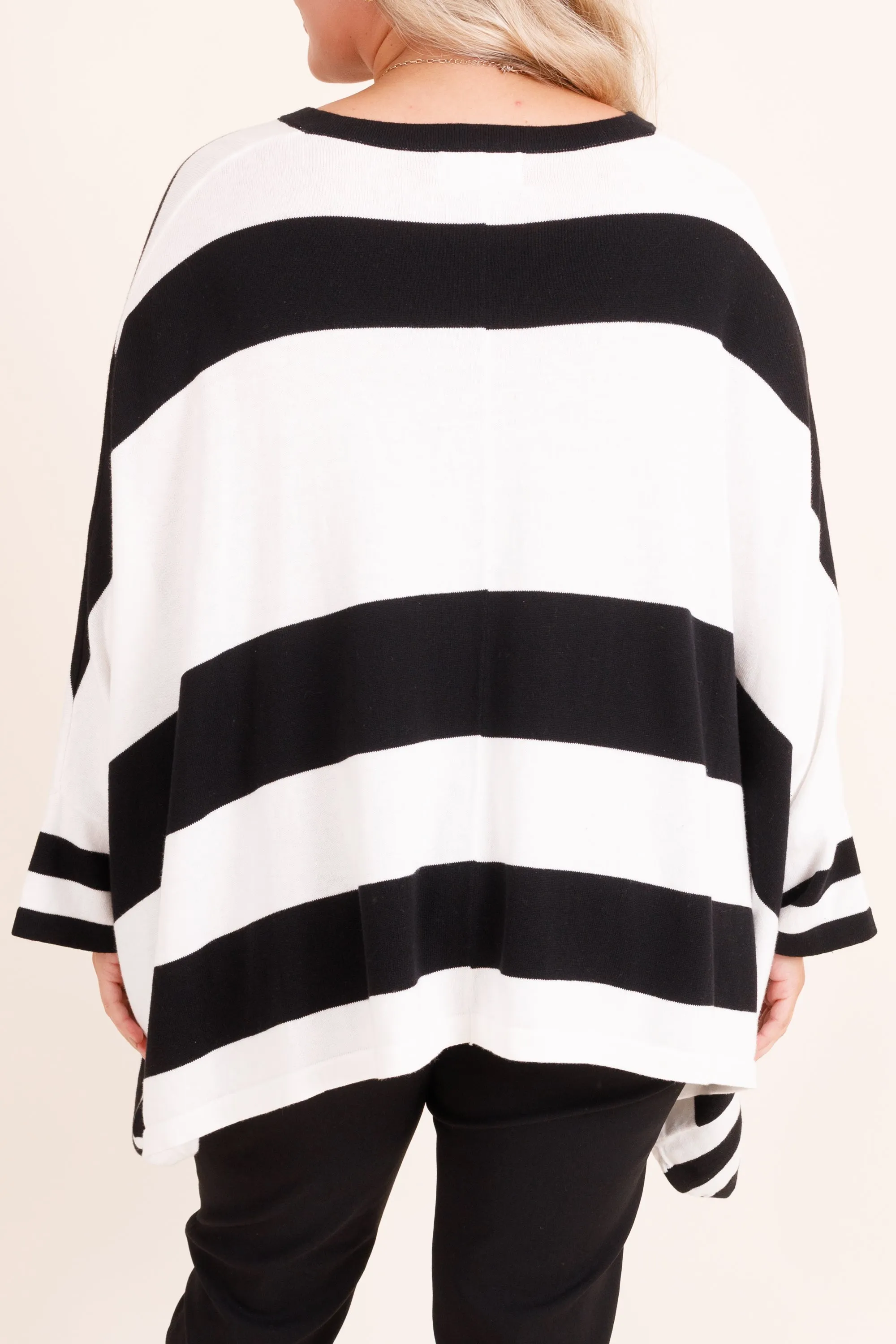 Bold Lines Top, Black