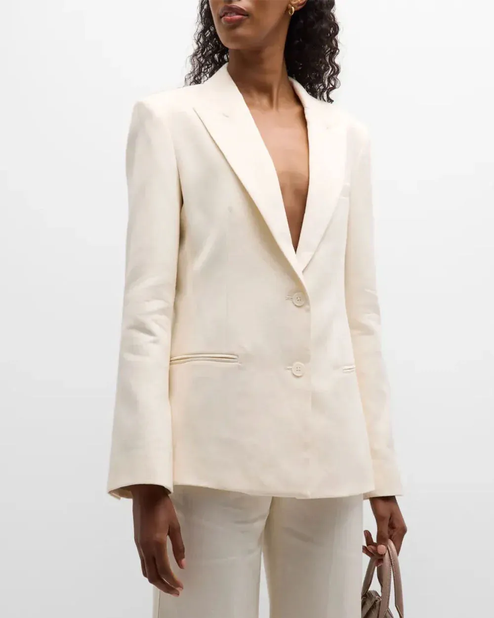 Bone Linen Husband Blazer