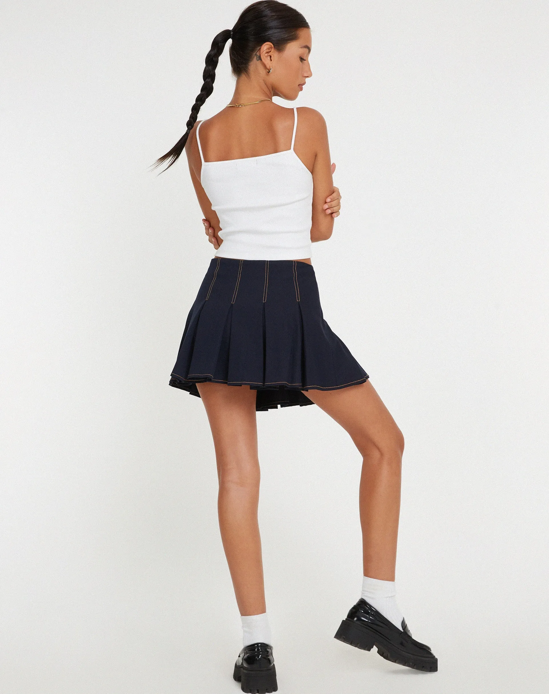 Cajari Mini Skirt in Navy