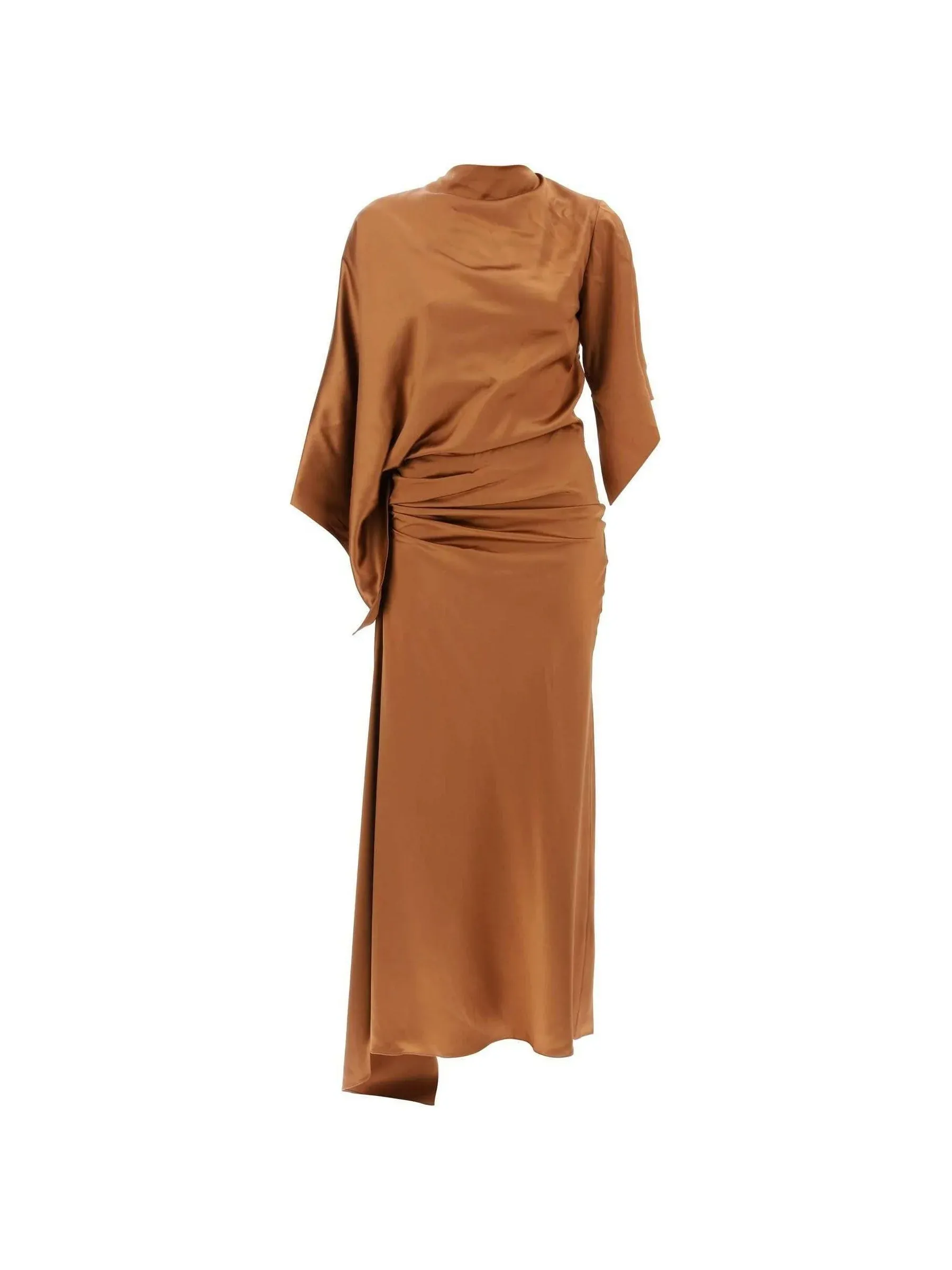 Cusco Silk Draped Midi Dress