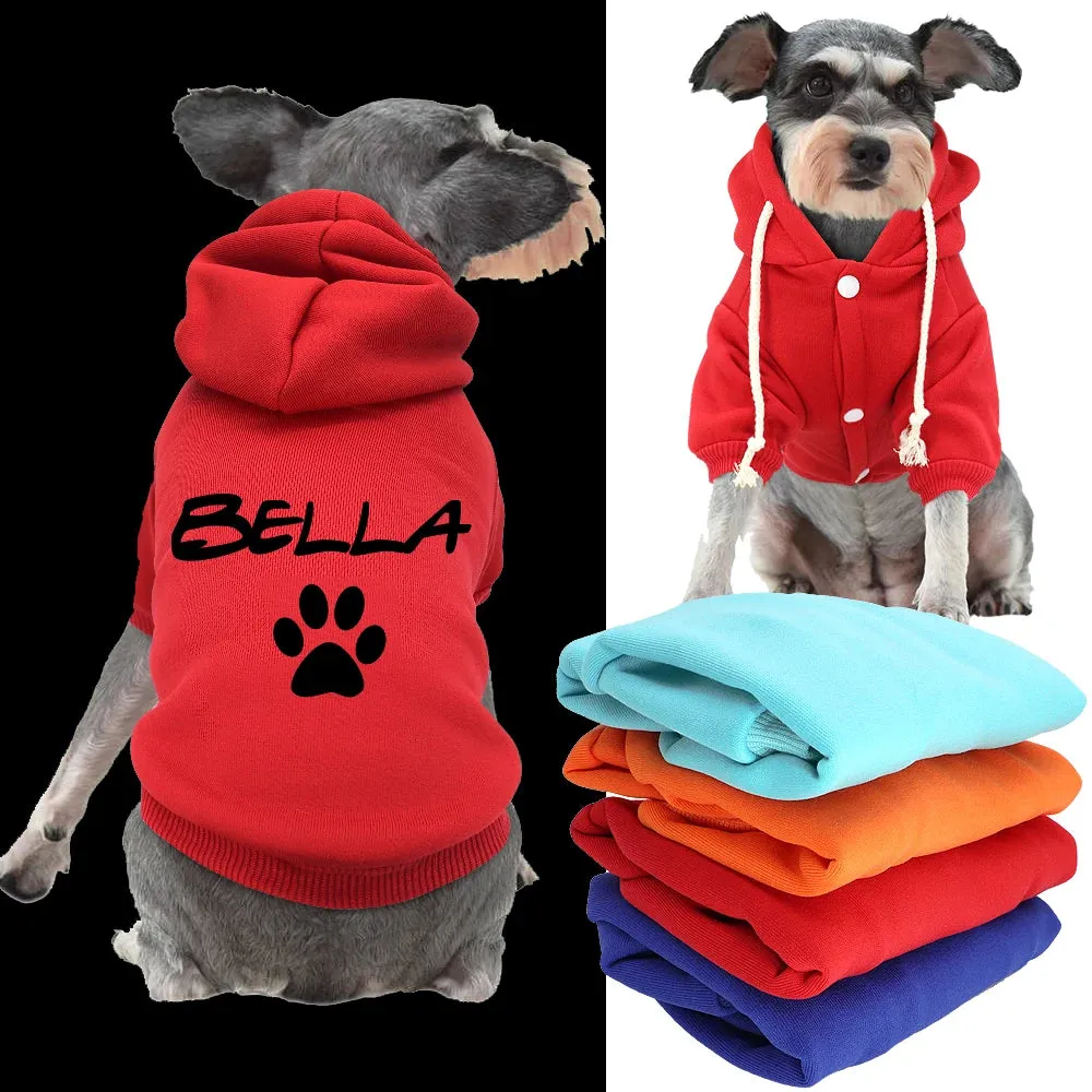 Custom Dog Hoodie | Personalized Pet French Bulldog Name Hoodies | Large Dog Clothes Personalized