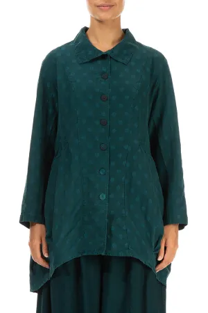 Dotty Emerald Balloon Silk Jacket