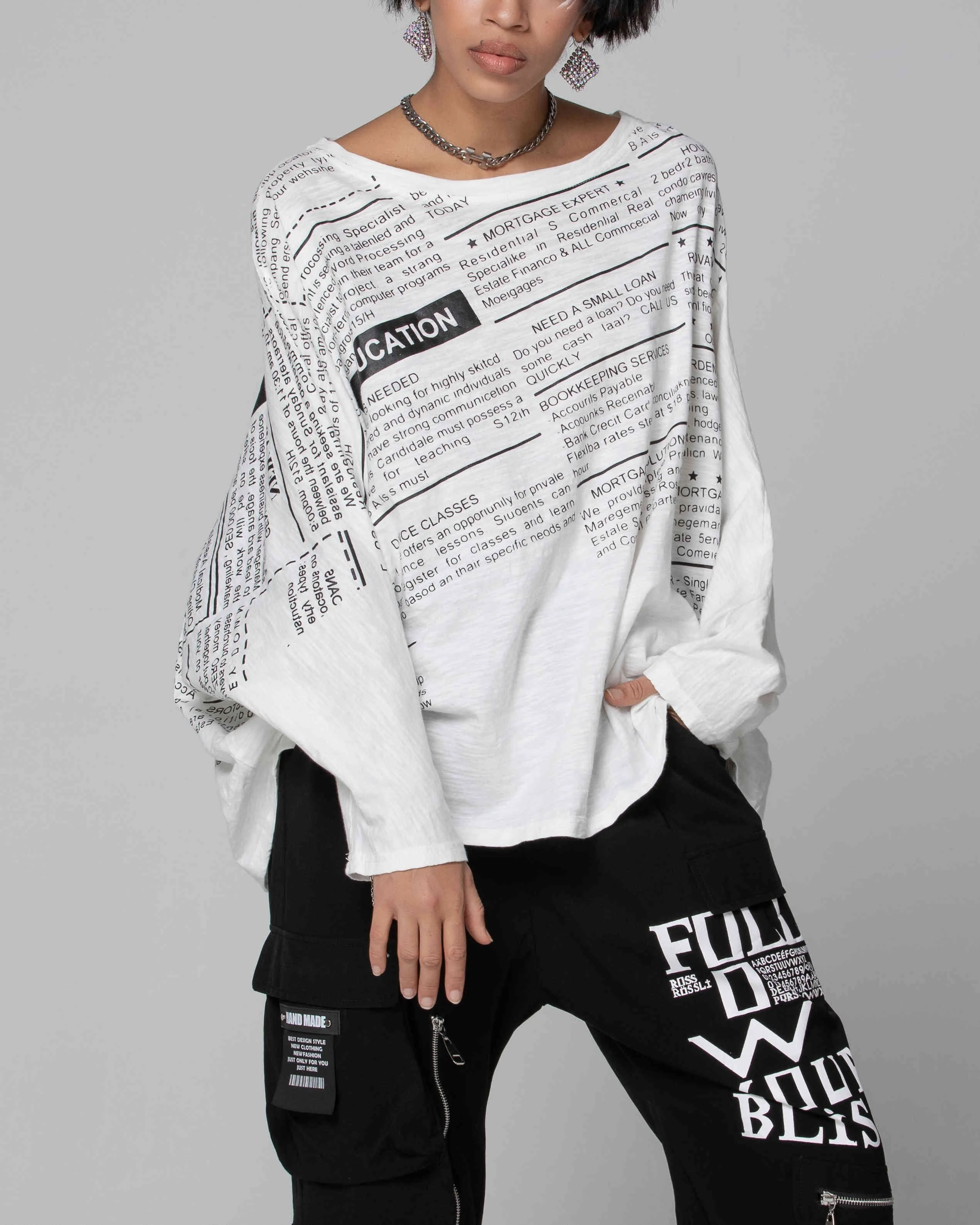 ellazhu Women Long Sleeve Pullovers Top Tshirt GY2742