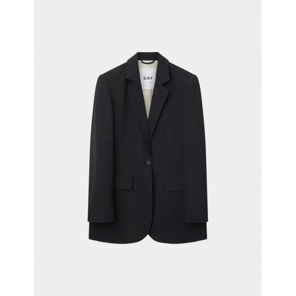 Elton Black Single Breasted Blazer