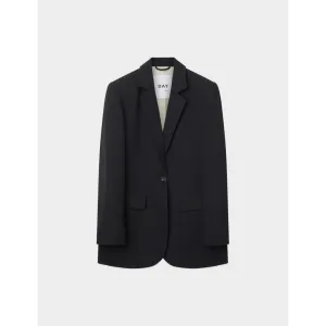 Elton Black Single Breasted Blazer