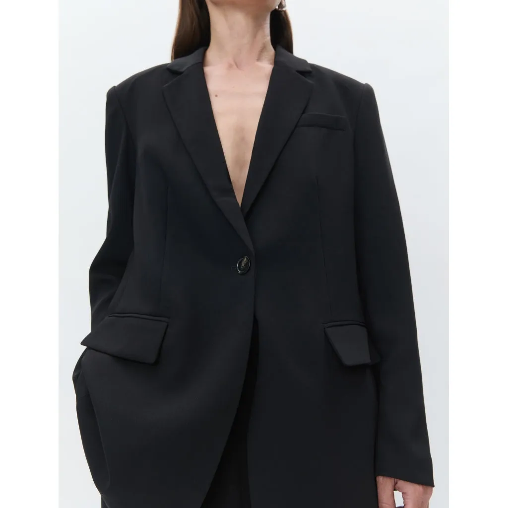 Elton Black Single Breasted Blazer