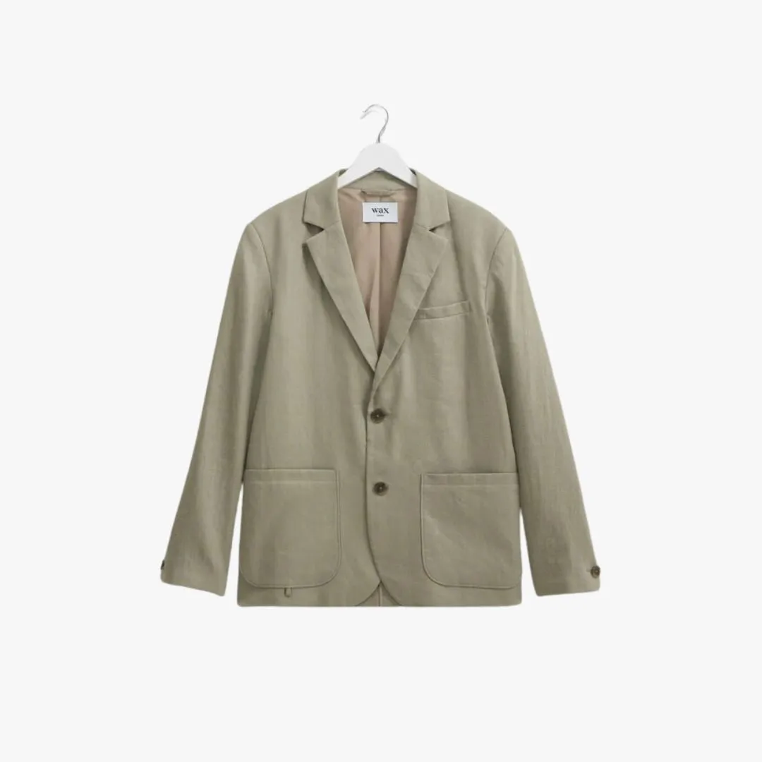 Fintry Linen Blazer (Pale Khaki)