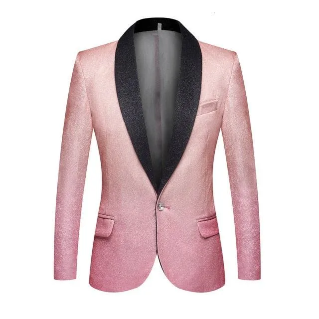 Gradient Color Slim Fit Blazer