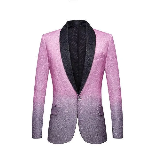 Gradient Color Slim Fit Blazer