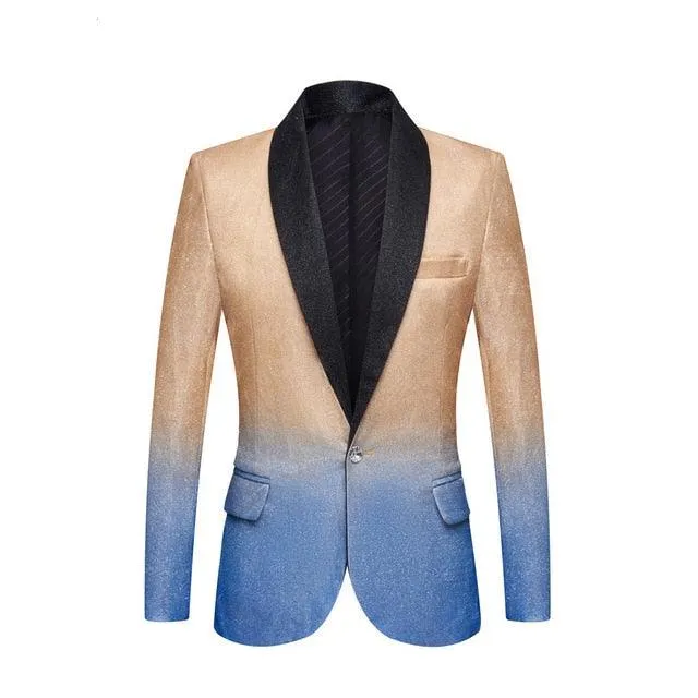 Gradient Color Slim Fit Blazer