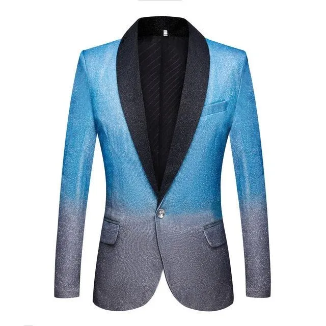 Gradient Color Slim Fit Blazer