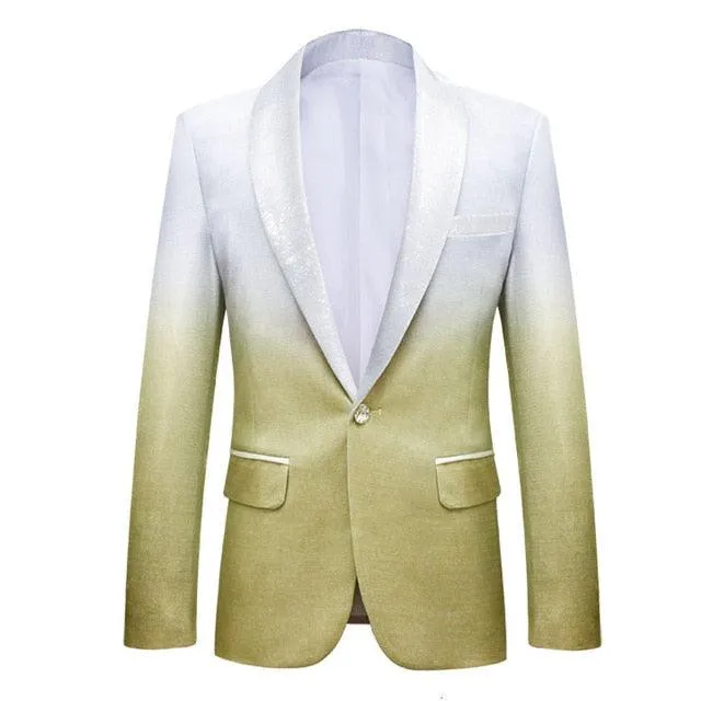 Gradient Color Slim Fit Blazer