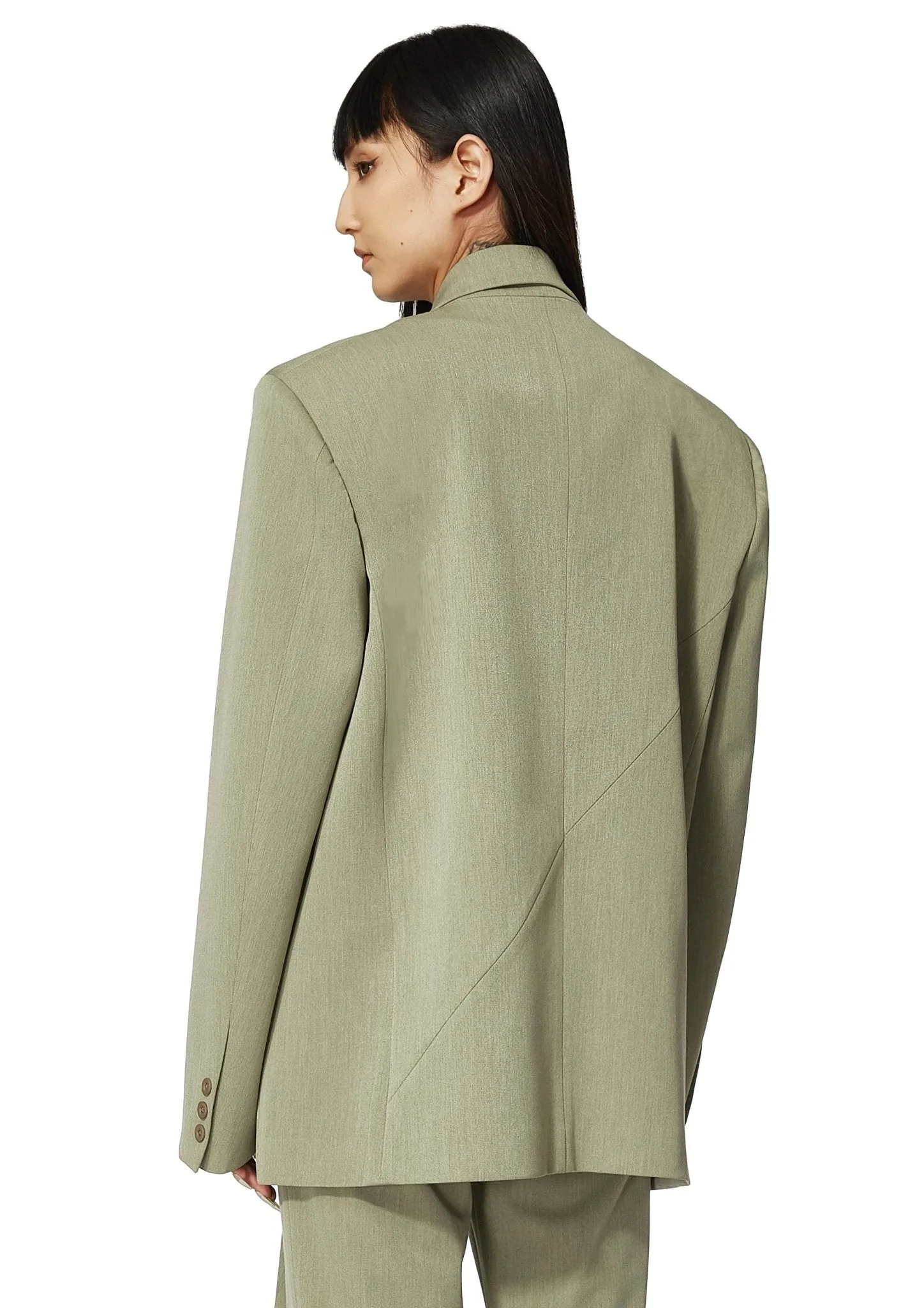 Green Double Wear Blazer Jacket