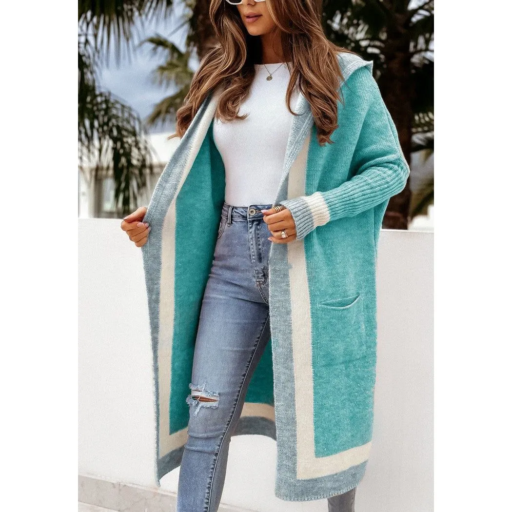 Hooded Long Cardigan Sweater Jacket