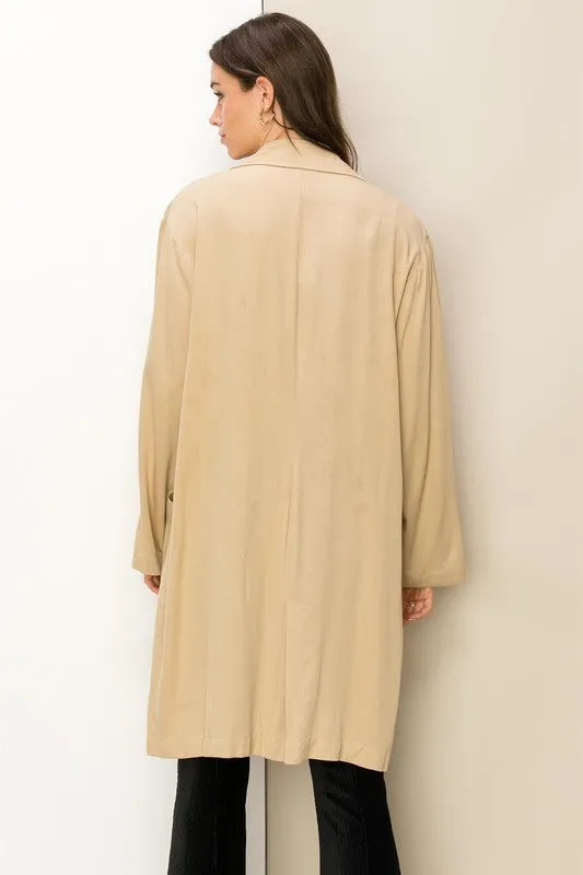 Hyfve Right Round Button Front Oversized Coat