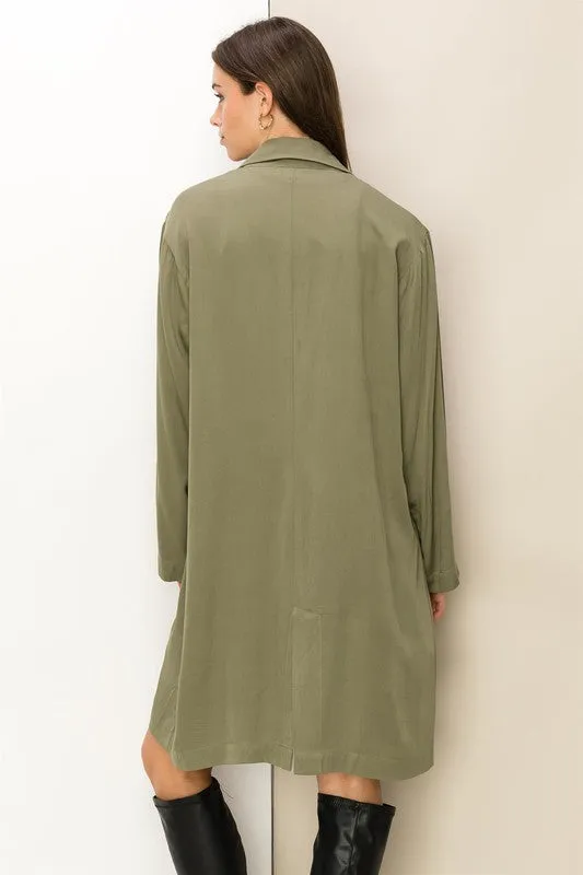 Hyfve Right Round Button Front Oversized Coat