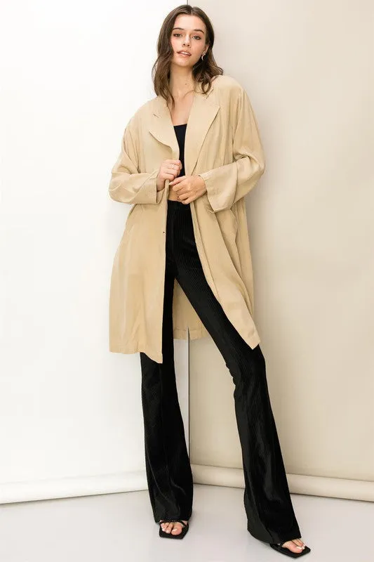 Hyfve Right Round Button Front Oversized Coat