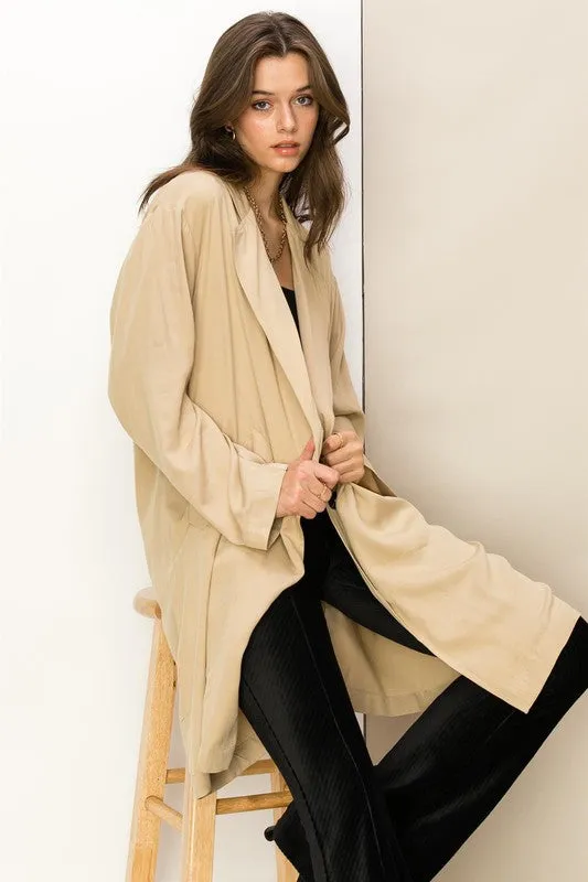 Hyfve Right Round Button Front Oversized Coat