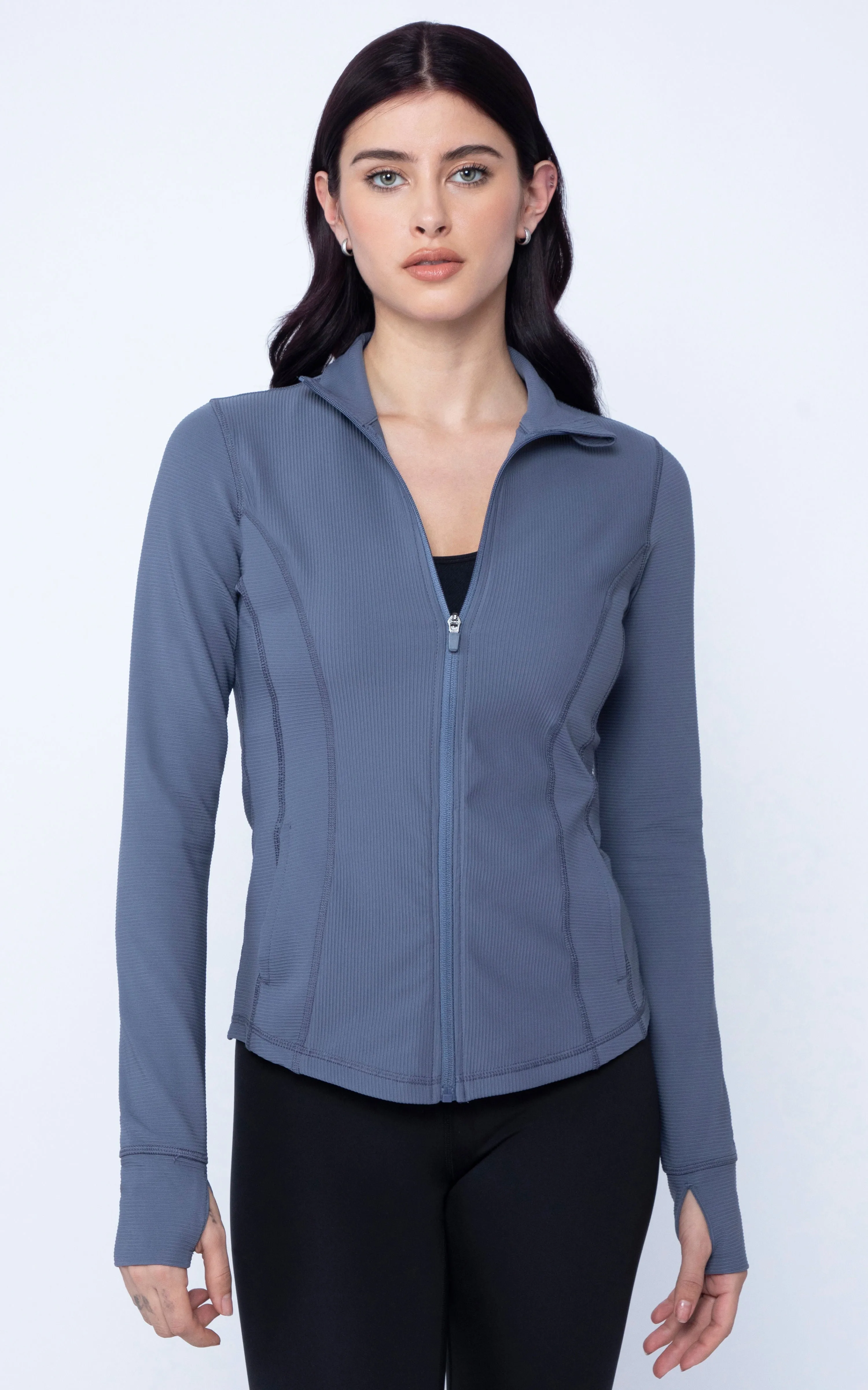 Interlink Ribbed Princess Seam Performance Jacket