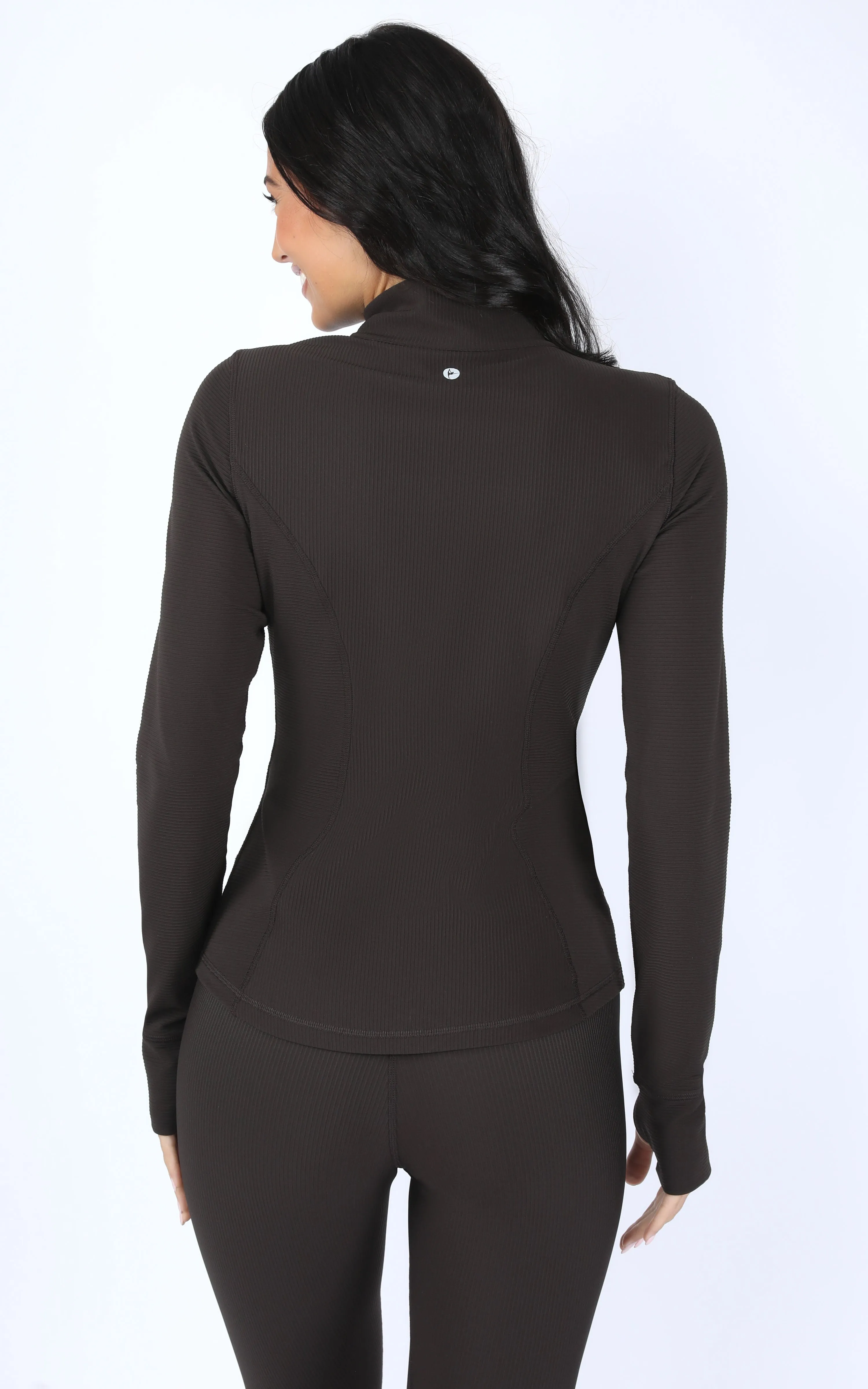 Interlink Ribbed Princess Seam Performance Jacket