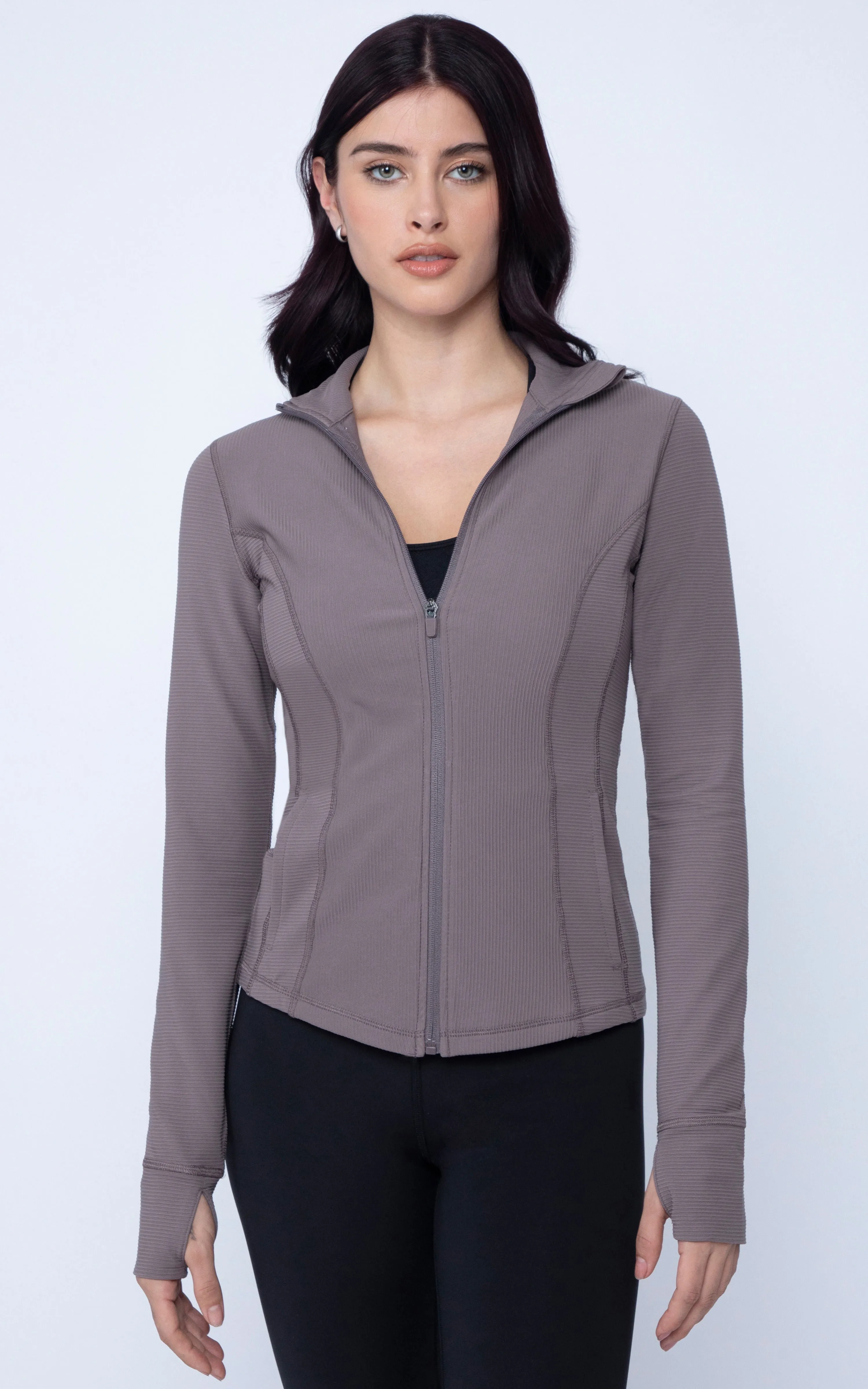 Interlink Ribbed Princess Seam Performance Jacket