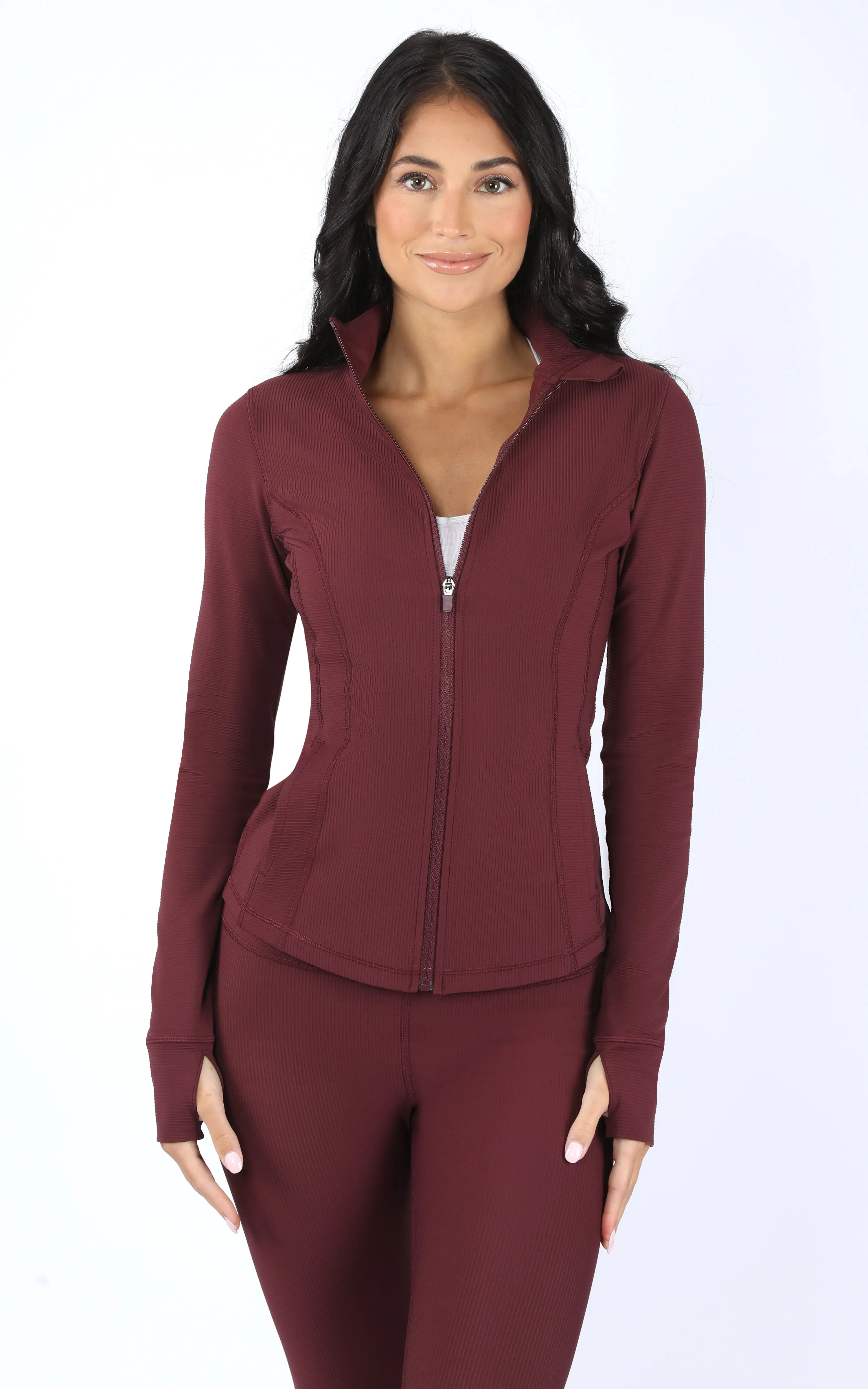 Interlink Ribbed Princess Seam Performance Jacket