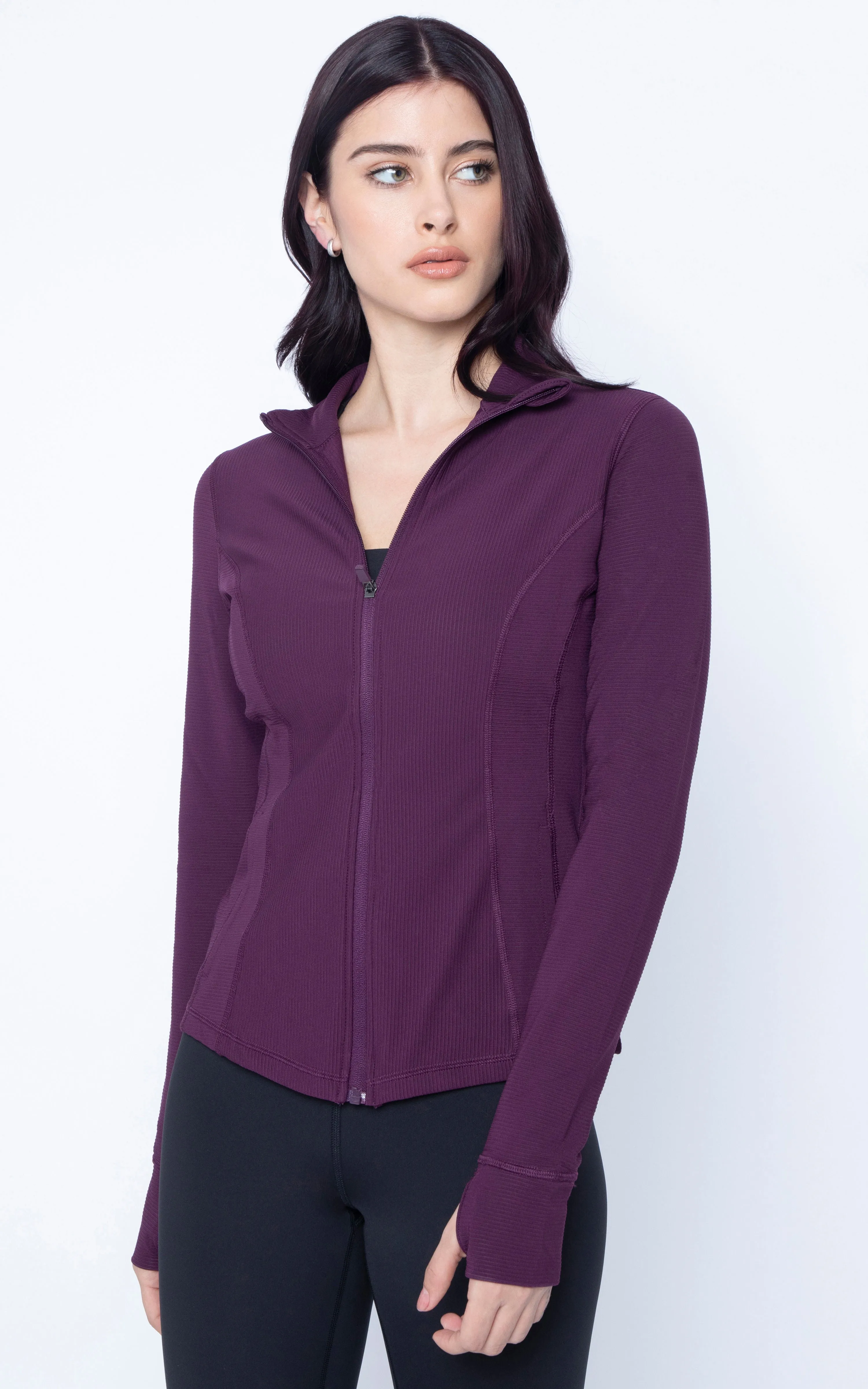 Interlink Ribbed Princess Seam Performance Jacket