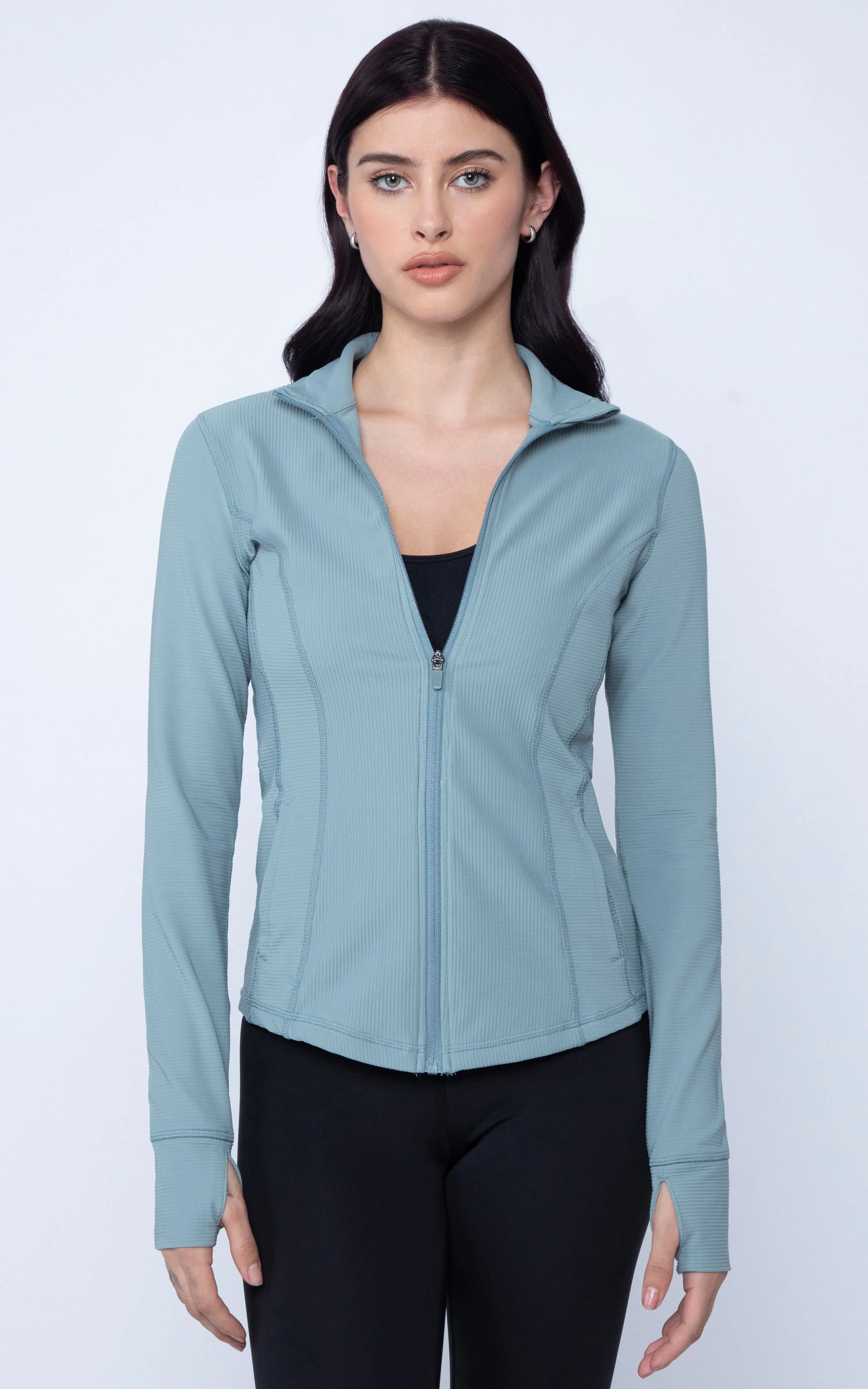 Interlink Ribbed Princess Seam Performance Jacket