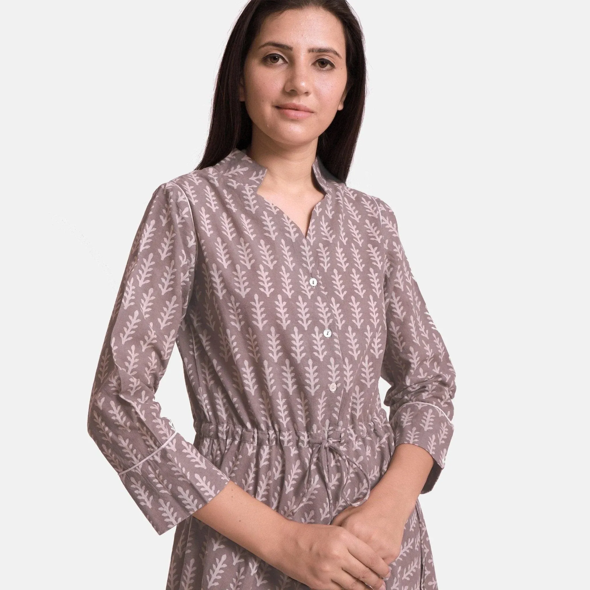 Kashish Dabu Block Print Knee Length Cotton Dress