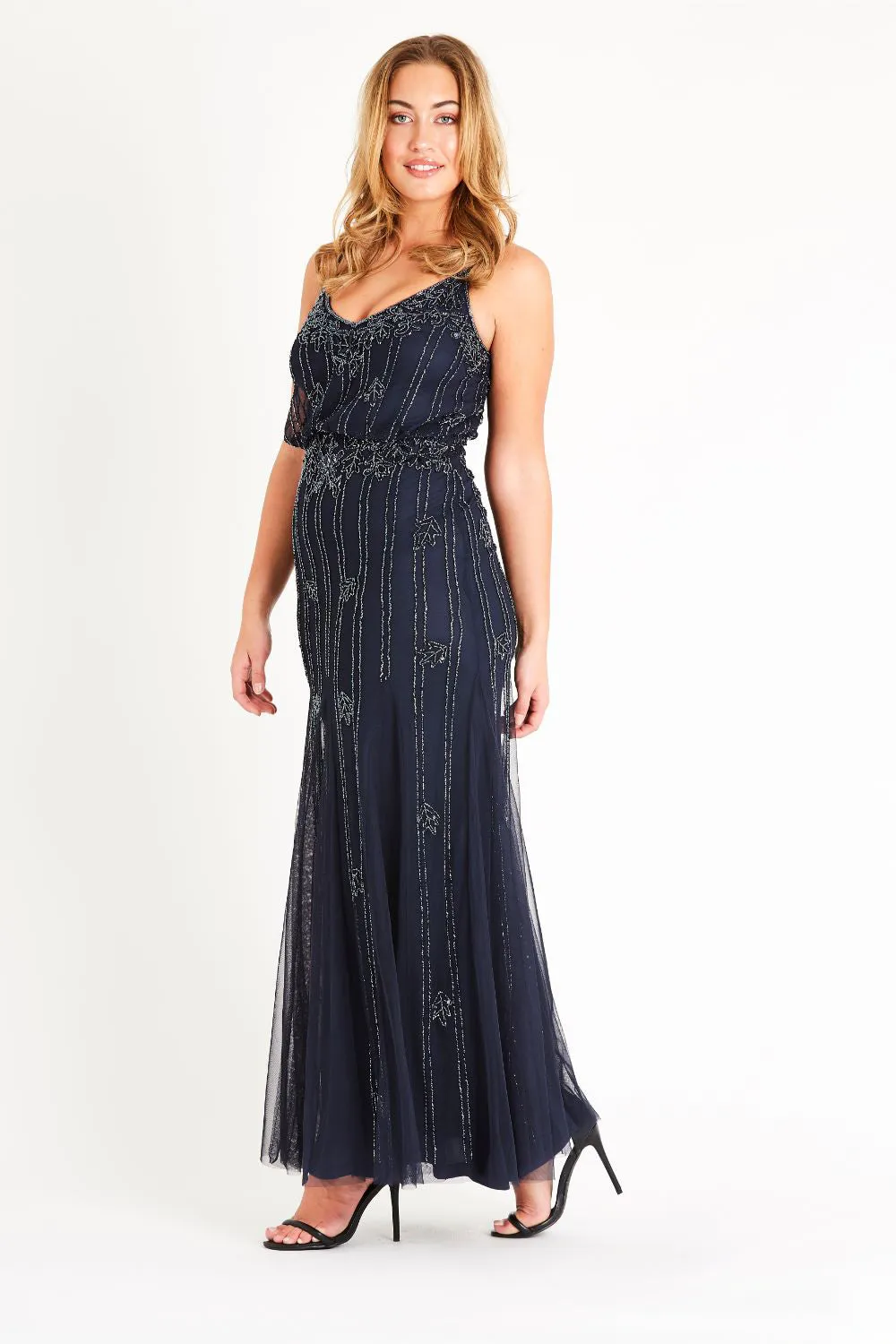 Keeva Navy Bridesmaid Maxi Dress