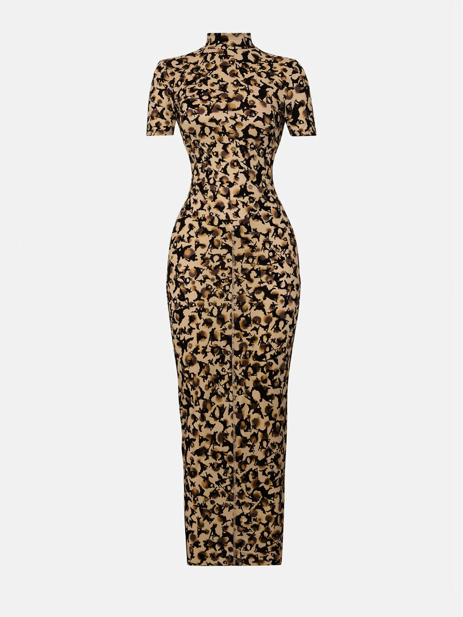 Knockout Dress Beige Leopard Print