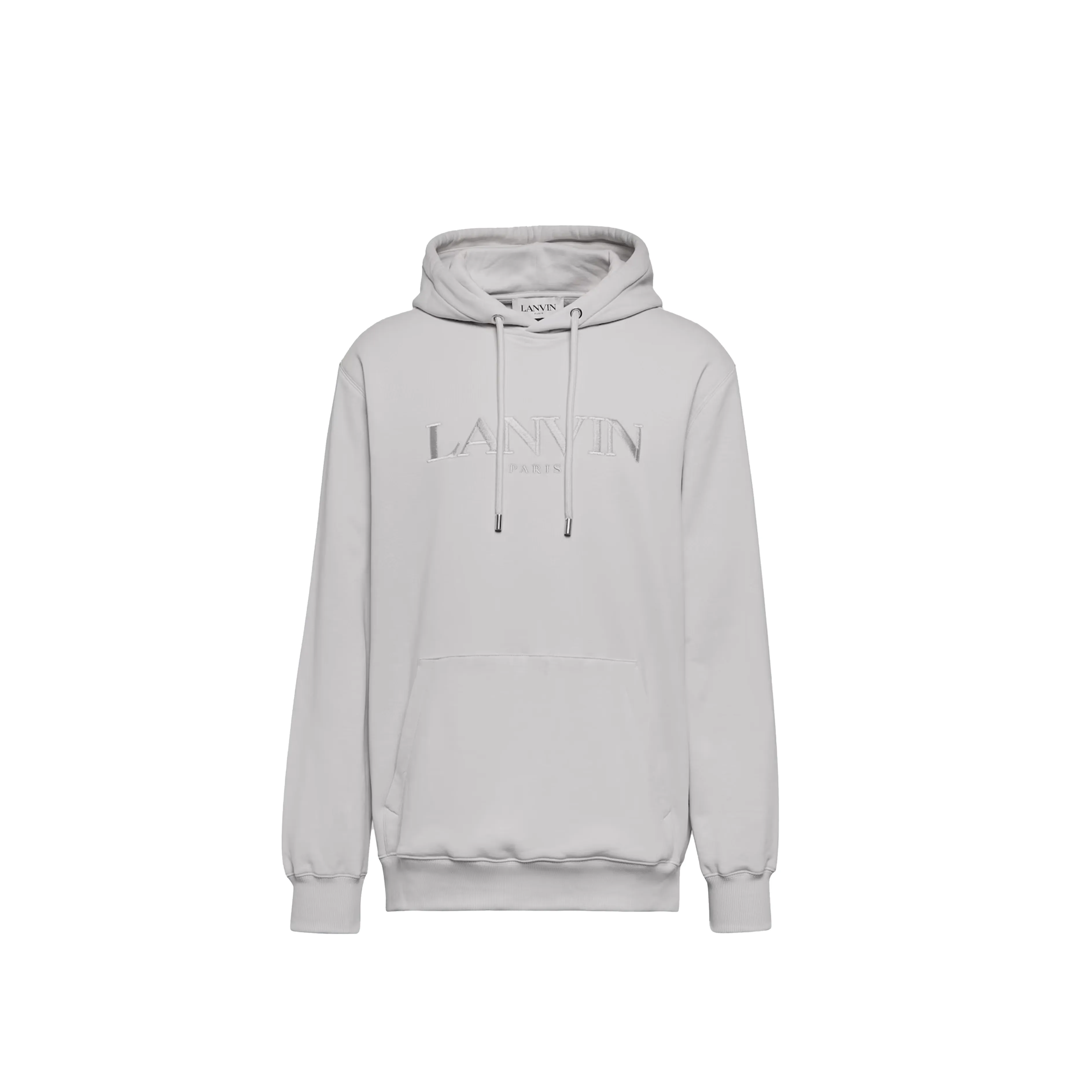 Lanvin Embroidered Popover Hoodie Mastic