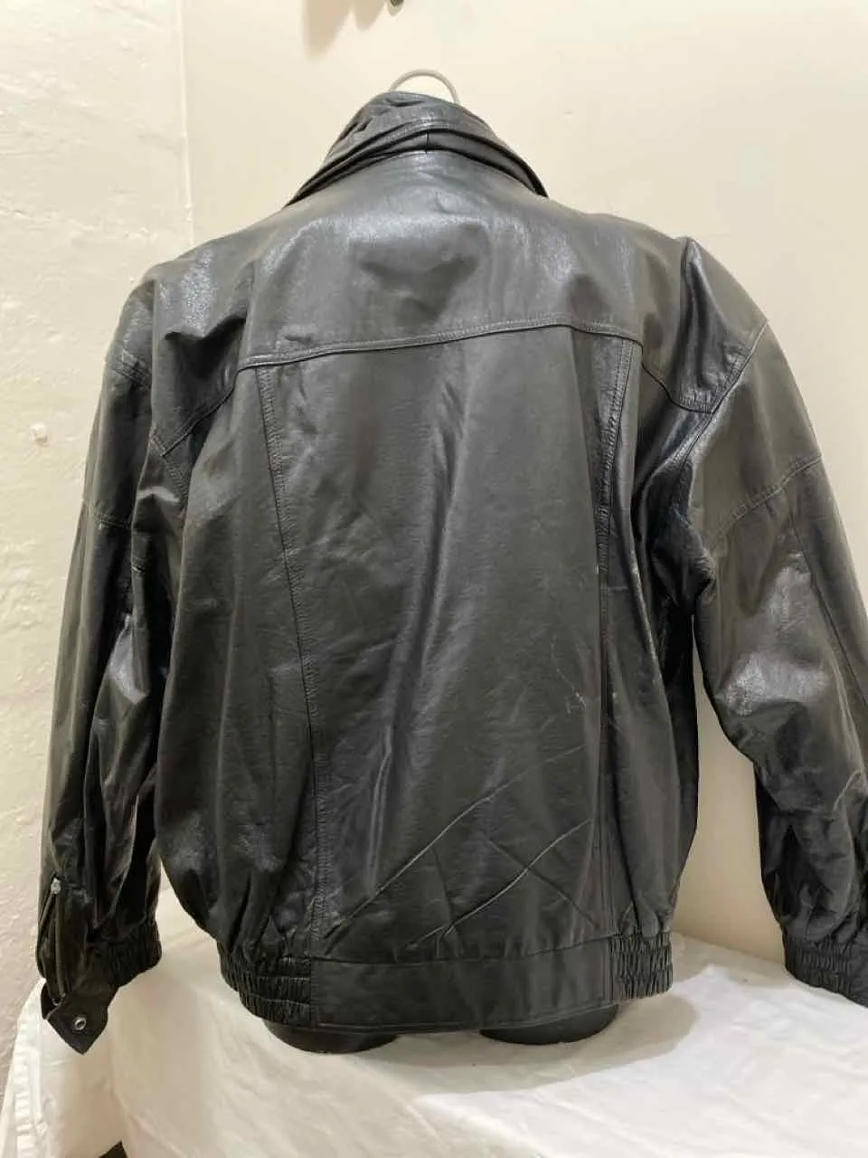 Leather Motorcycle Jacket Men's XXL