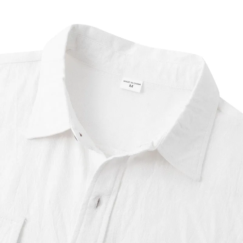 Linen Short-Sleeved Shirts Men's Shirts