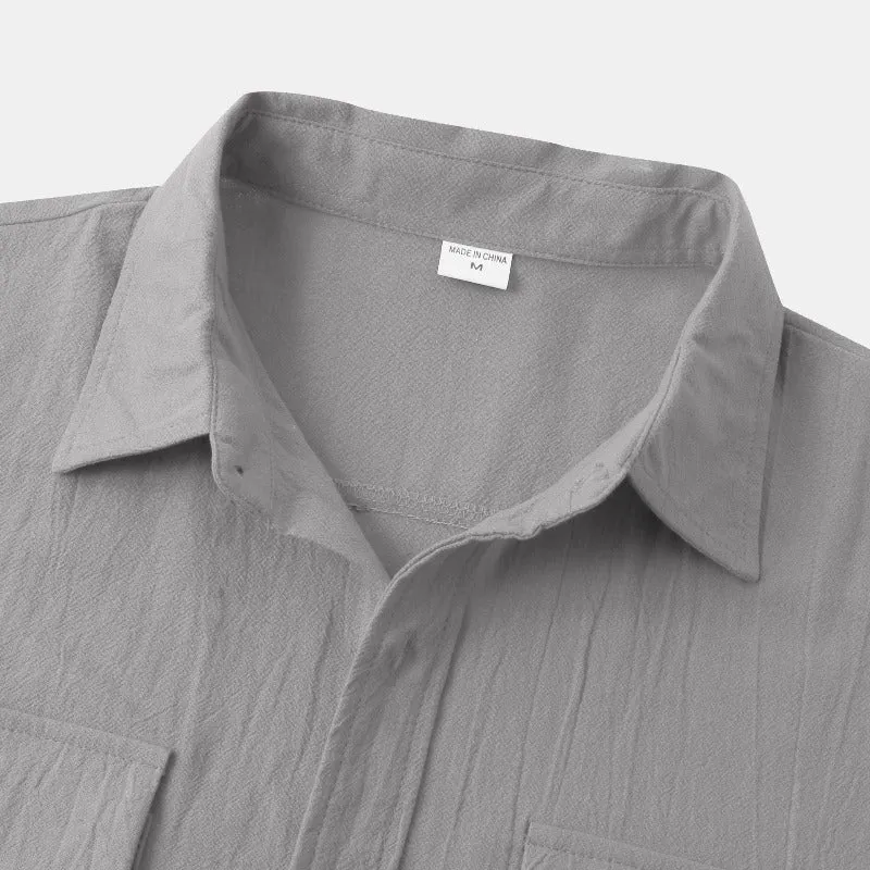 Linen Short-Sleeved Shirts Men's Shirts