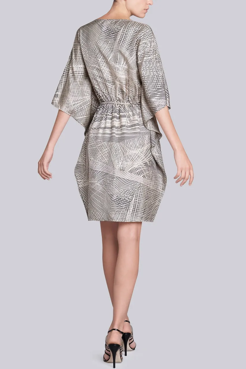 Lines Silk Twill Dress