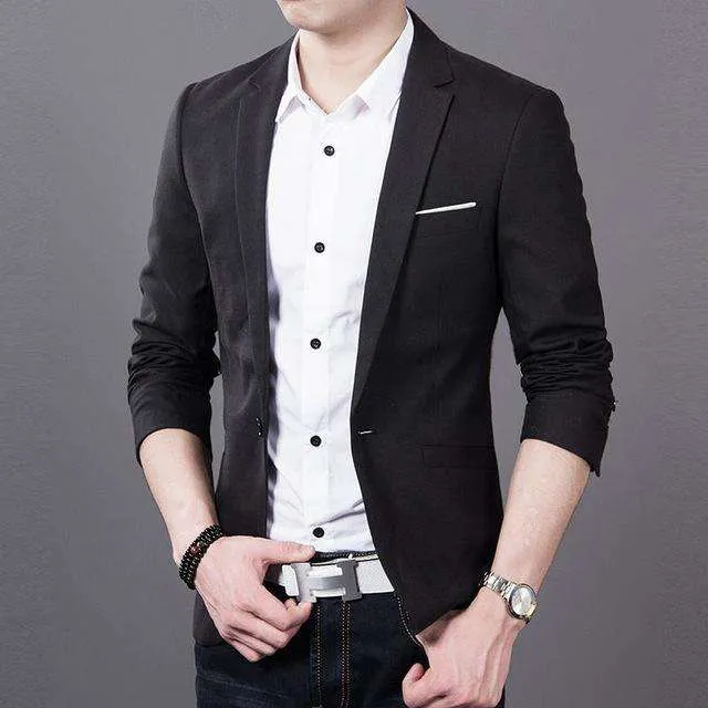 Long Sleeve Slim Fit Blazer